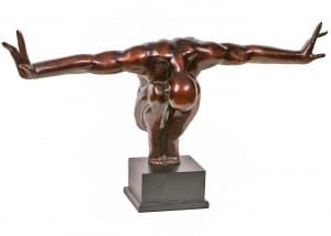 Libra olympic man sculpture