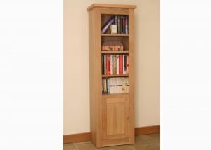 Andrena Elements Narrow bookcase with bottom door