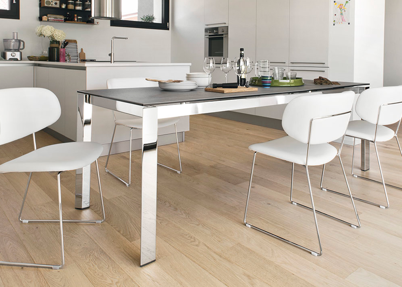 calligaris kitchen table and chair