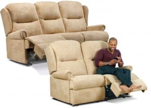 Sherborne Malvern 3str Power, 2str Manual recliner