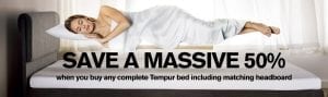 Tempur Home Page Banner Ad