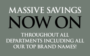 Massive Savings Now On