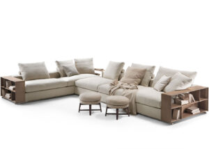 Flexform Groundpiece Corner 2 Plus Closed End Sofa