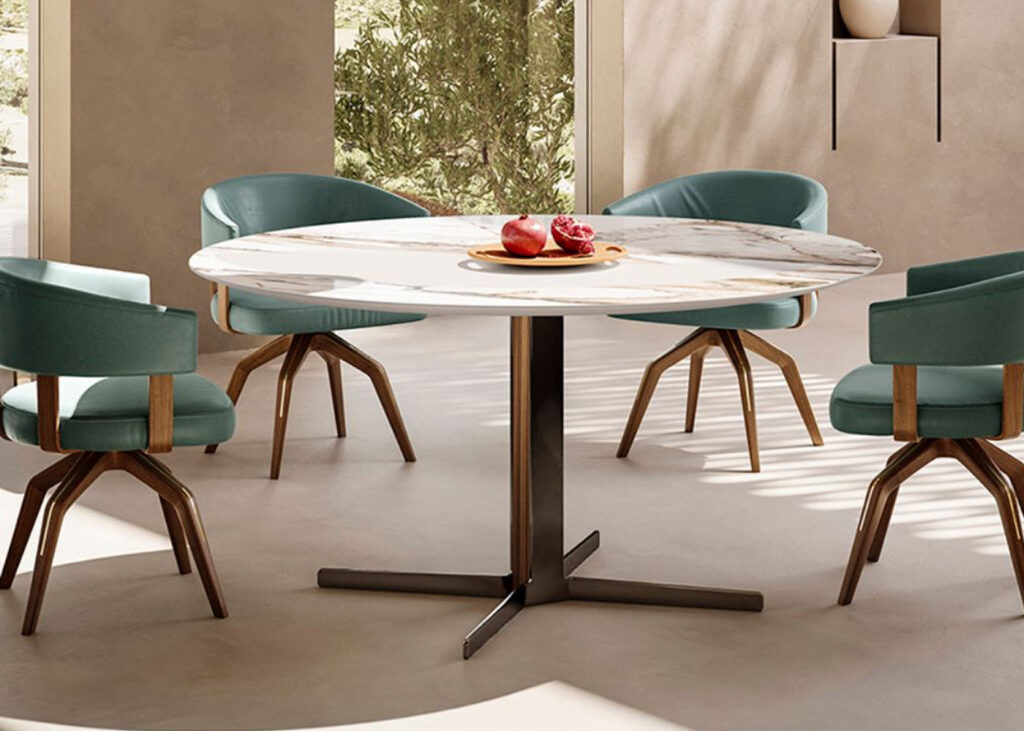 Natuzzi Italia Campus Round Dining Table - Midfurn Furniture Superstore