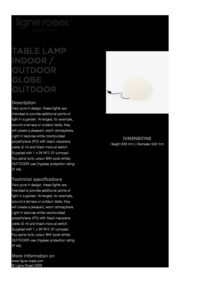 Table Lamp Indoor Outdoor Tearsheet