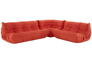 Ligne Roset Corner Group In Alcantara Orange